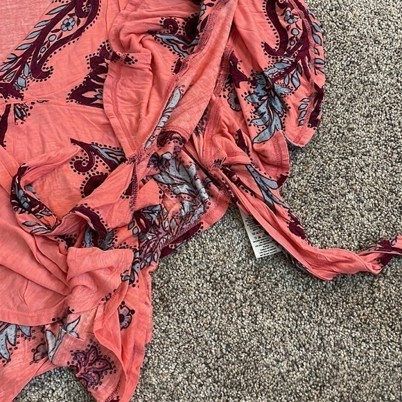 Free people Maui Waui paisley tie top XS pink - Picture 3 of 5